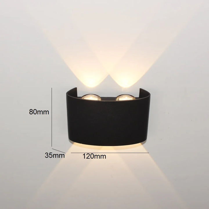 Body Motion Sensor Wall Light Waterproof Outdoor LED Wall Sconce Up Down Glowing Lamps Garden Yard Induction Corridor Wall Lamp
