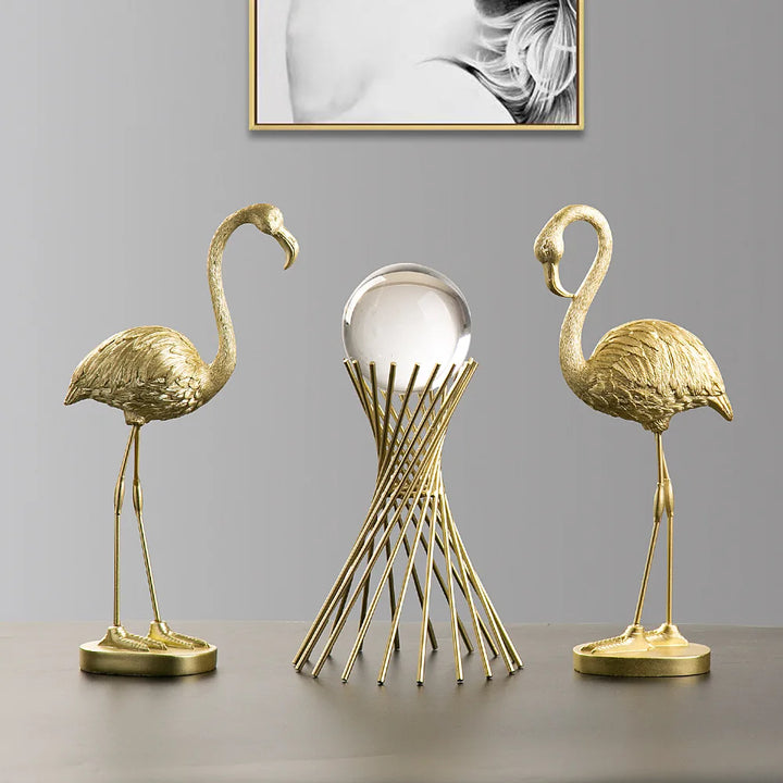 Nordic Flamingo Figurine Figure Statue Sculpture Living Room Office Wedding Party Ornaments Home Decor Decoration Accessories