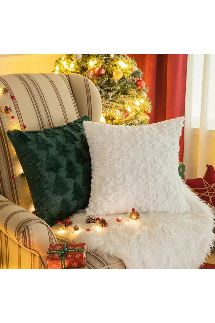 Plush decorative cushion cover