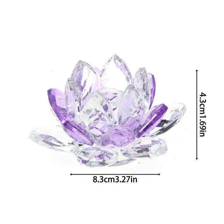 Crystal Lotus Flower Craft Glass Paperweight Home Decoration Ornaments Figures Home Wedding Party Decor Gifts Souvenir
