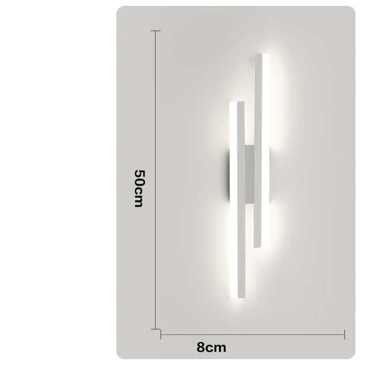 Modern LED Wall Lamp with Copper Line Pipe and Acrylic Lampshade