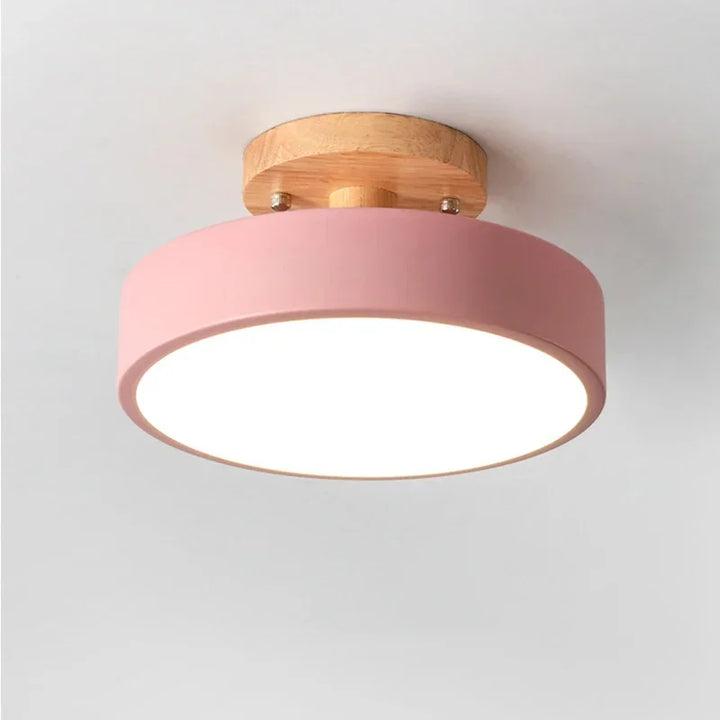 Nordic Industrial Ceiling Light – LED Round Ceiling Lamp for Kitchen, Dining Room, Bedroom, Hallway, and Bathroom – Modern Metal and Acrylic Design