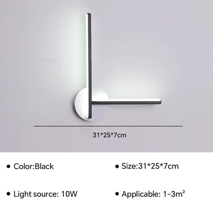 Modern LED Wall Lamp Bedside Sconce - Home Decor Lighting Fixture for Living Room, Bedroom, Hotel