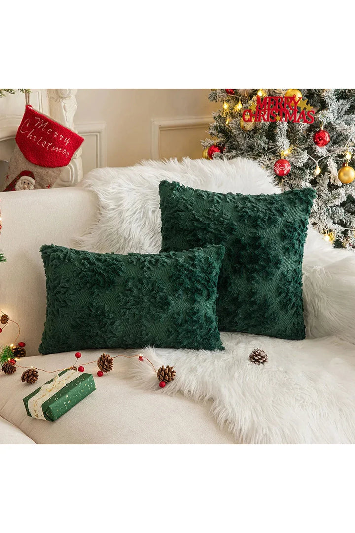 Plush decorative cushion cover