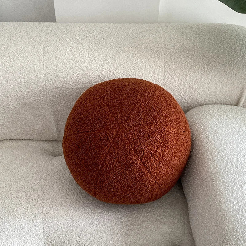 Nordic Bouclé Abstract Cushion – Minimalist Plush Pillow
