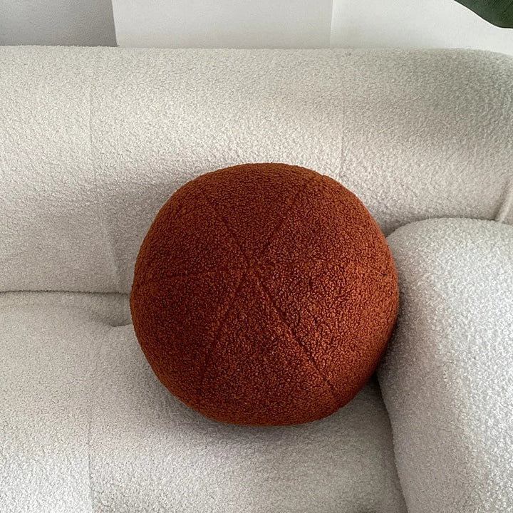 Nordic Bouclé Abstract Cushion – Minimalist Plush Pillow