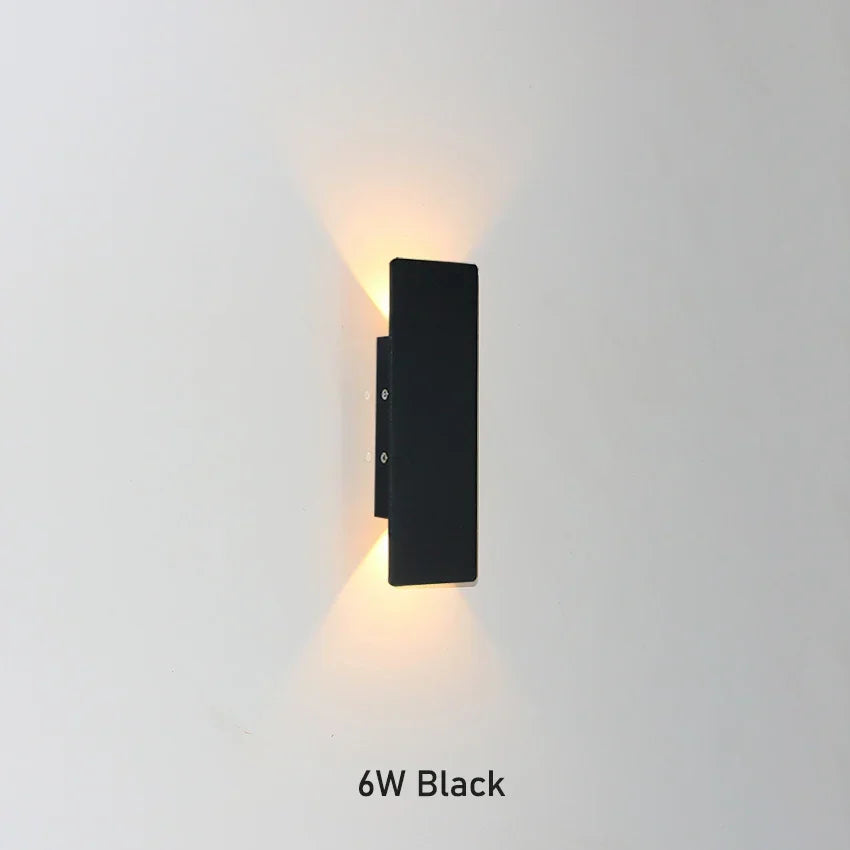 Modern LED Wall Lamp - Rectangular Bedroom Bedside Lights for Minimalist Indoor Lighting