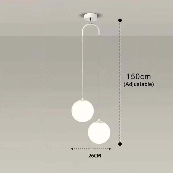 Modern Glass LED Pendant Light – Nordic Style Hanging Lamp for Living Room, Bedroom, Restaurant, and Bar, 220V AC, Indoor Lighting Fixture