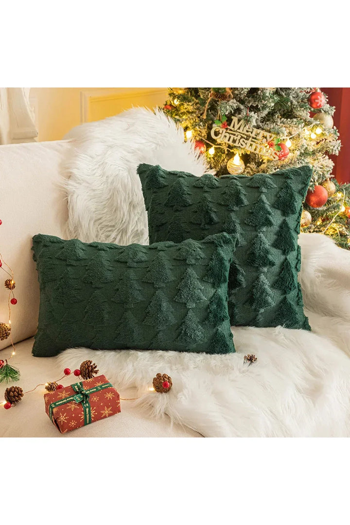 Plush decorative cushion cover