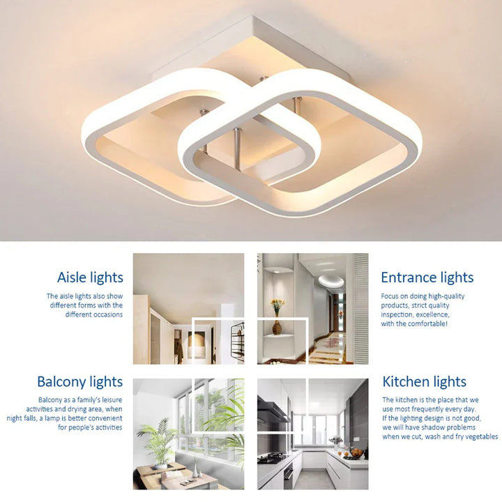 Ceiling Chandelier LED Corridor Ceiling Lamp for Kitchen Bedroom Living Balcony Aisle Lamp Home Decor Foyer Track Lights