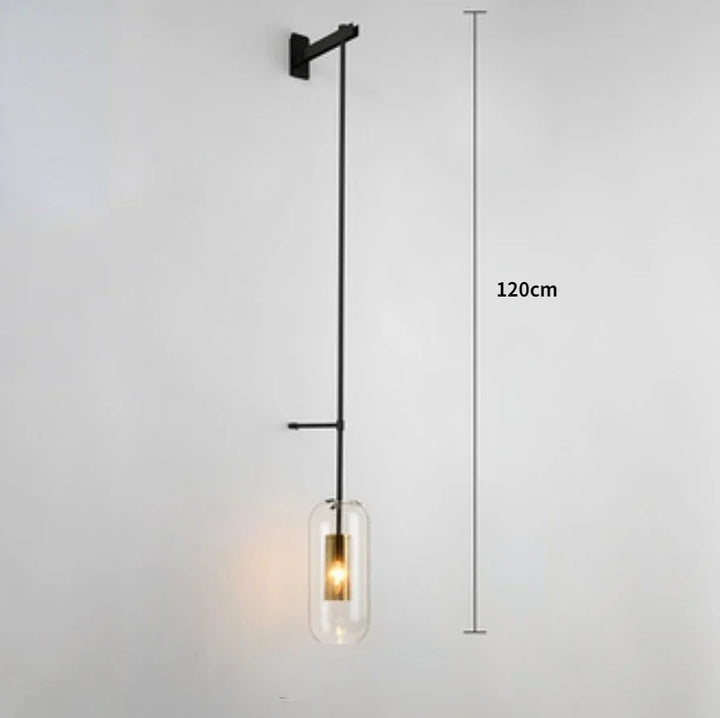 Modern Glass Wall Light Sconce – LED Mirror Bedside Lamp for Bedroom, Living Room, Kitchen, and Porch – Stylish Nordic Wall-Mounted Indoor Lighting