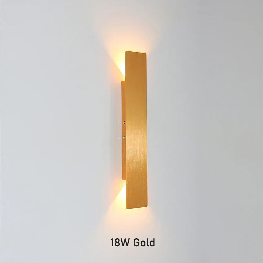 Modern LED Wall Lamp - Rectangular Bedroom Bedside Lights for Minimalist Indoor Lighting