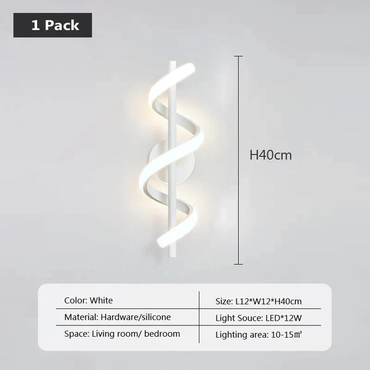 Contemporary LED Wall Lamp - Sleek Nordic Design for Bedroom, Living Room, and More