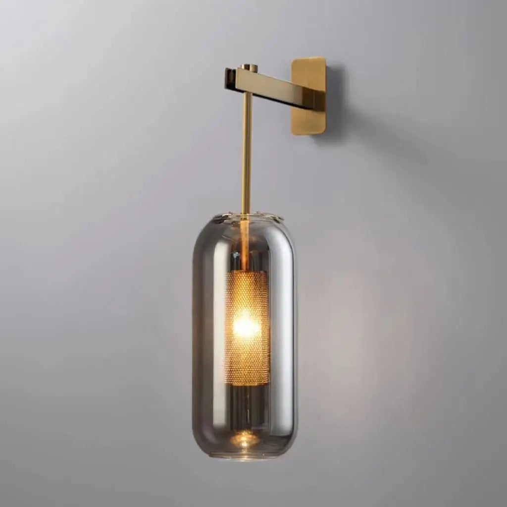 Modern Glass Wall Light Sconce – LED Mirror Bedside Lamp for Bedroom, Living Room, Kitchen, and Porch – Stylish Nordic Wall-Mounted Indoor Lighting