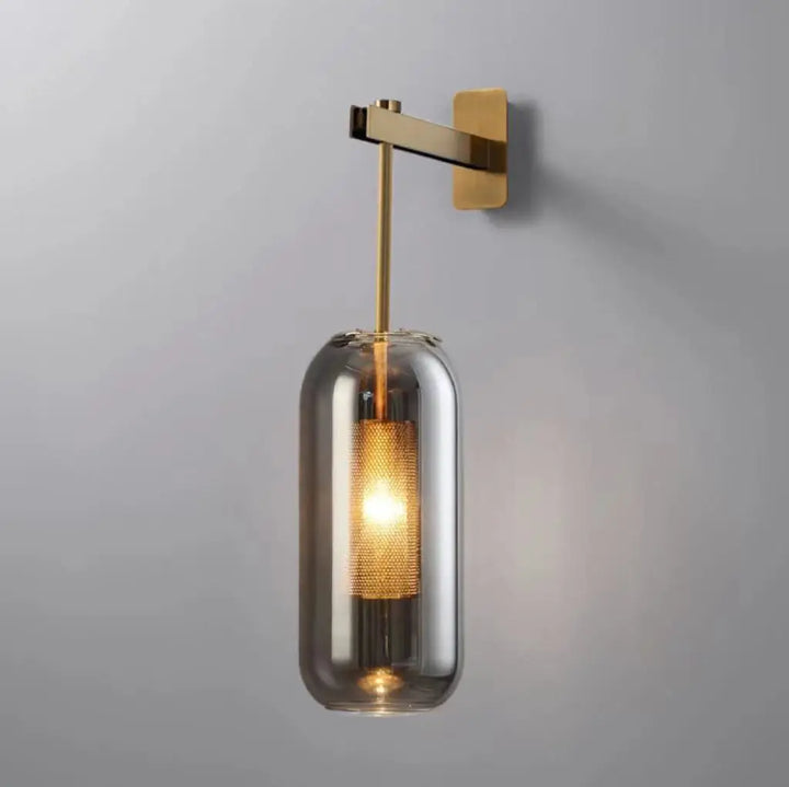Modern Glass Wall Light Sconce – LED Mirror Bedside Lamp for Bedroom, Living Room, Kitchen, and Porch – Stylish Nordic Wall-Mounted Indoor Lighting