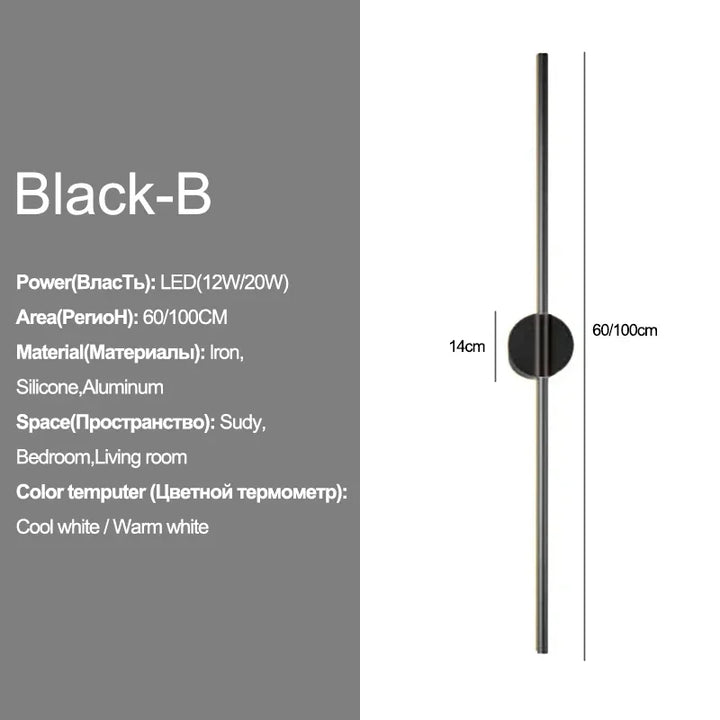 Modern LED Wall Lamp – Sleek Up & Down Light Fixture for Bedroom, Living Room, and Corridor