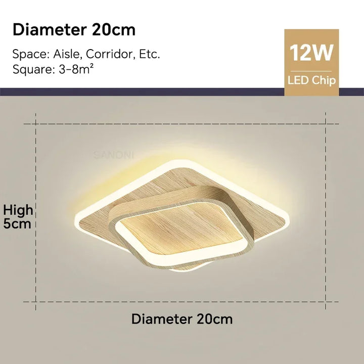 Modern LED Aisle Ceiling Light Chandelier - Indoor Lighting Fixture for Corridor, Stairs, Foyer, Balcony, Bedroom, Bathroom