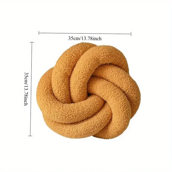 Nordic Cotton Boucle Knot Pillow