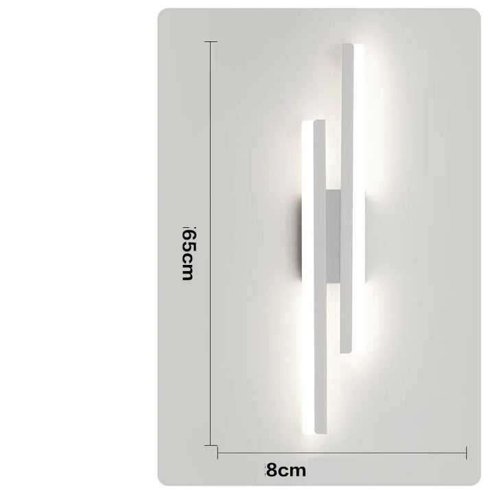 Modern LED Wall Lamp with Copper Line Pipe and Acrylic Lampshade