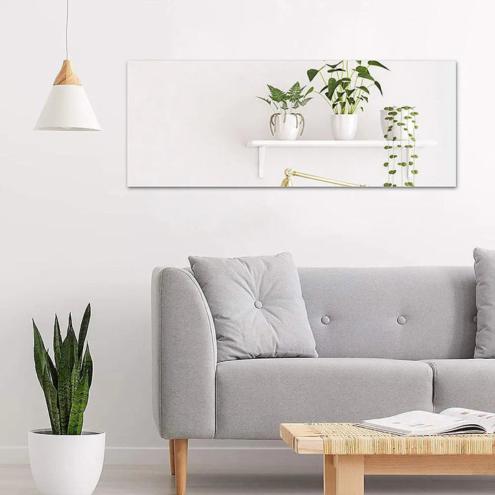 Self-adhesive acrylic mirror plates, shatterproof & lightweight