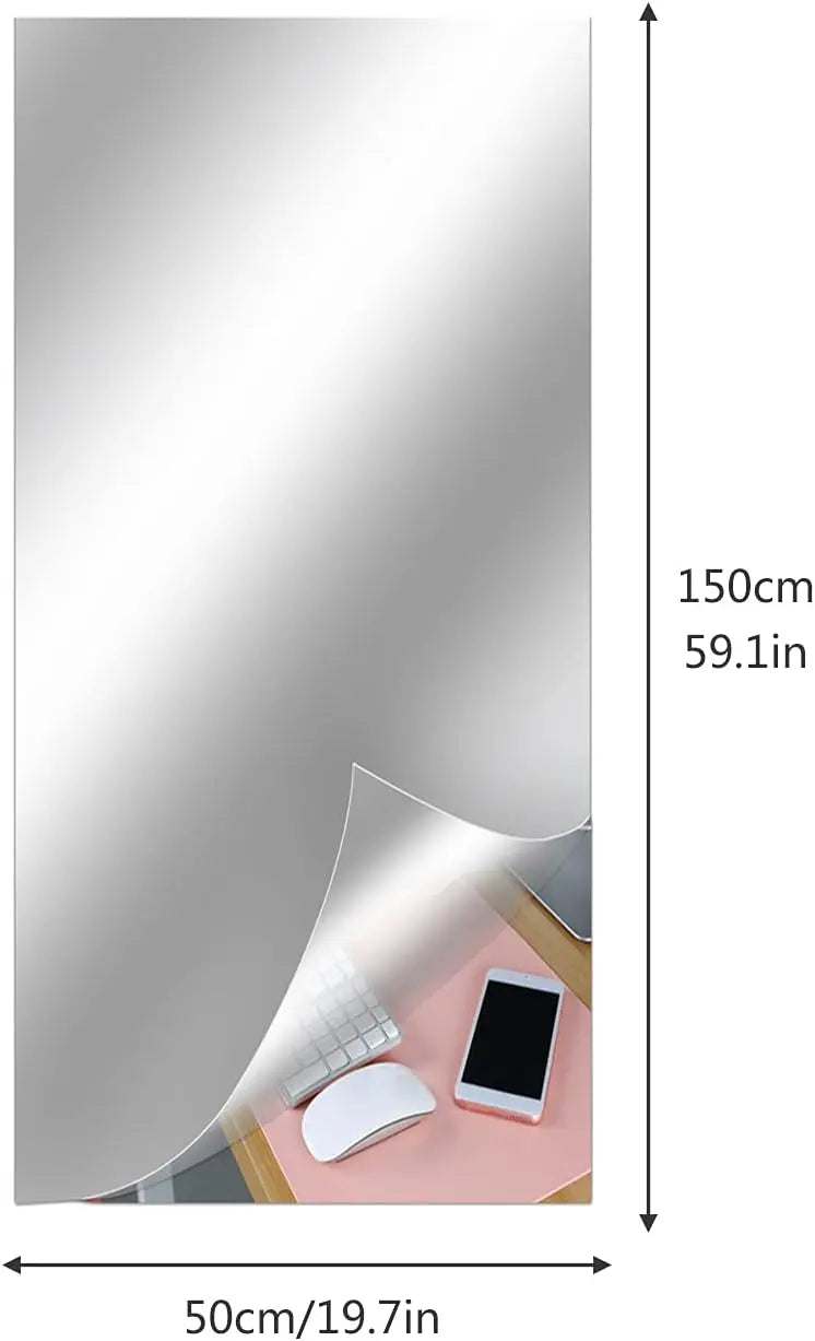 Self-adhesive acrylic mirror plates, shatterproof & lightweight