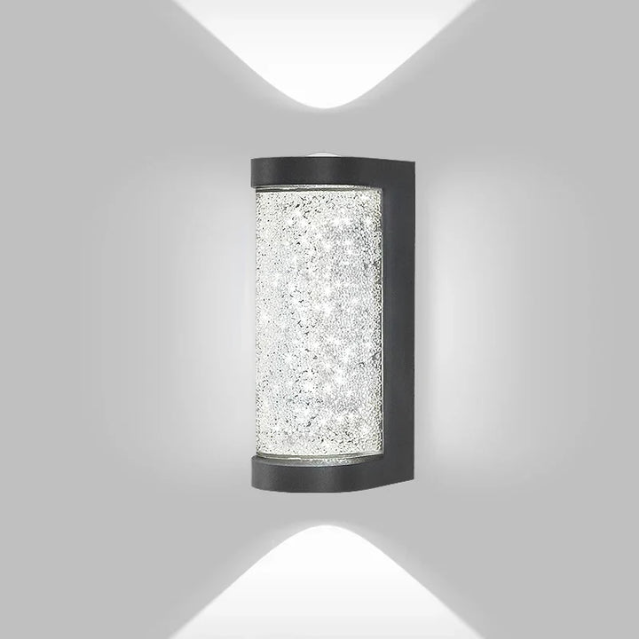 Modern Waterproof LED Outdoor Wall Lamp – Crystal Wall Sconce for Garden, Patio, and Doorway Lighting