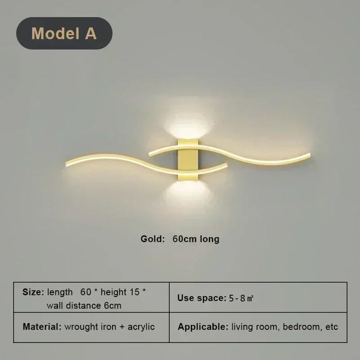 Modern LED Wall Lamp – Wall Sconce Light for Living Room, Bedroom, and Aisle – Stylish Indoor Home Lighting Fixture