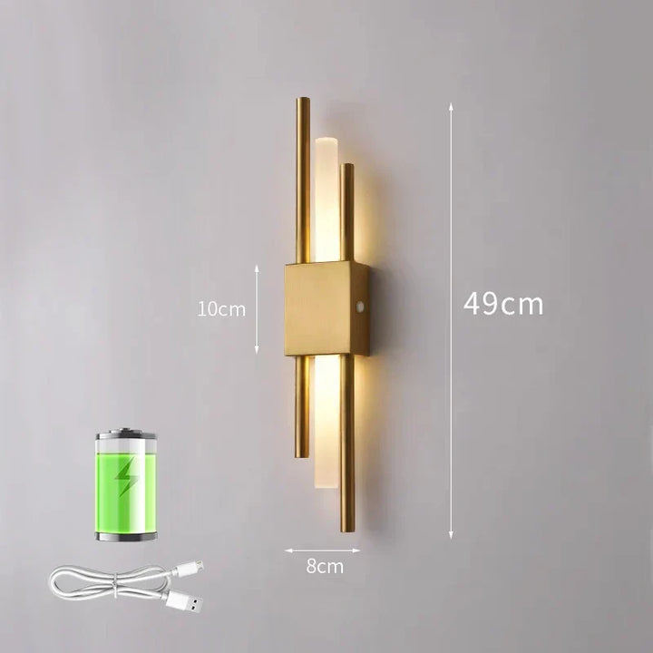 Modern LED Wall Lamp – USB Charging Wall Sconce for Indoor Lighting, Bedroom, Living Room, and Corridor Decor