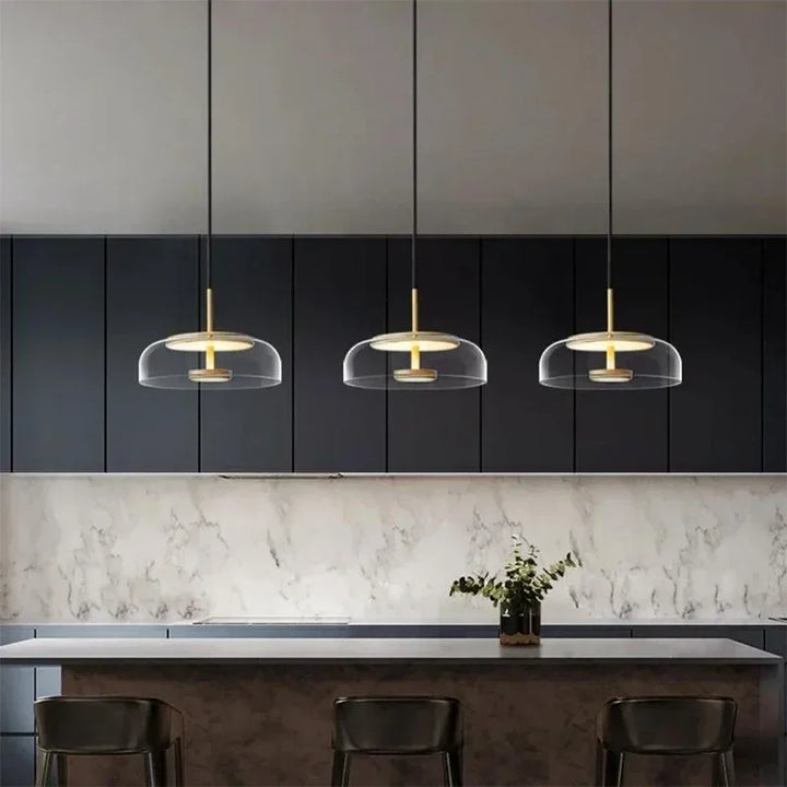 Modern LED Pendant Light – Nordic Glass Hanging Lamp for Dining Room, Bedroom, and Loft