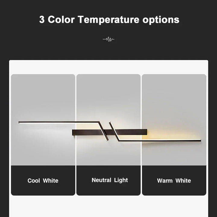 Nordic Black and Gold LED Wall Sconce – Modern Wall Light Fixture for Bedroom, TV Background, Stairs, and Indoor Spaces