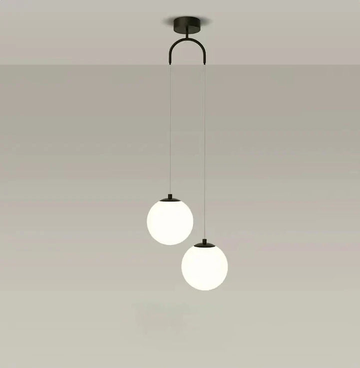Modern Glass LED Pendant Light – Nordic Style Hanging Lamp for Living Room, Bedroom, Restaurant, and Bar, 220V AC, Indoor Lighting Fixture