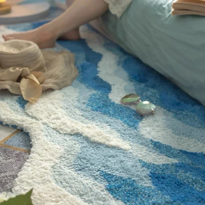 Soft Surf Anti-Slip Plush Wave Rug