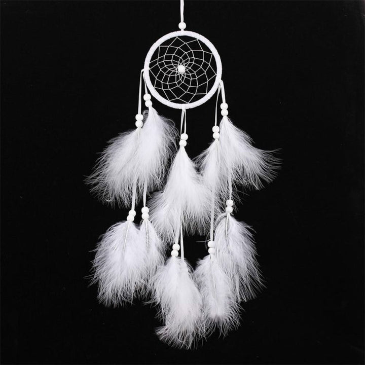 Simple creative home decor ornaments dreamcatcher car pendant (White)