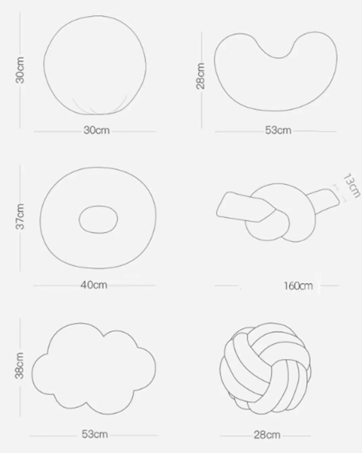 Nordic Bouclé Abstract Cushion – Minimalist Plush Pillow