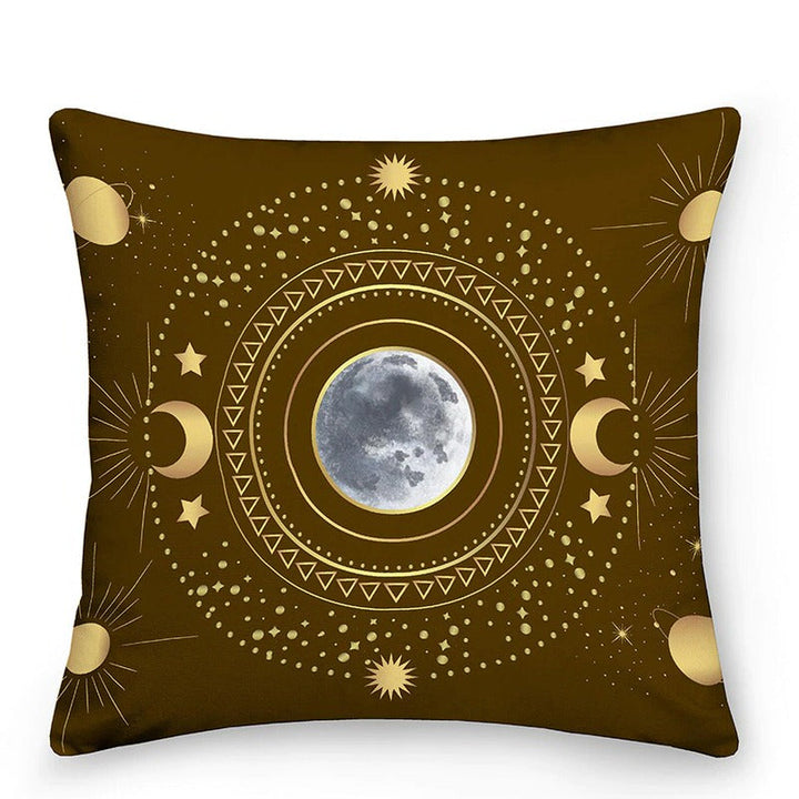 Decorative cushions with Sun and Moon in Astrological Style