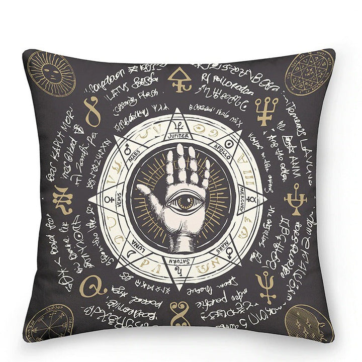 Decorative cushions with Sun and Moon in Astrological Style