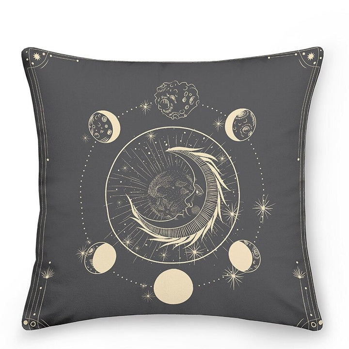Decorative cushions with Sun and Moon in Astrological Style