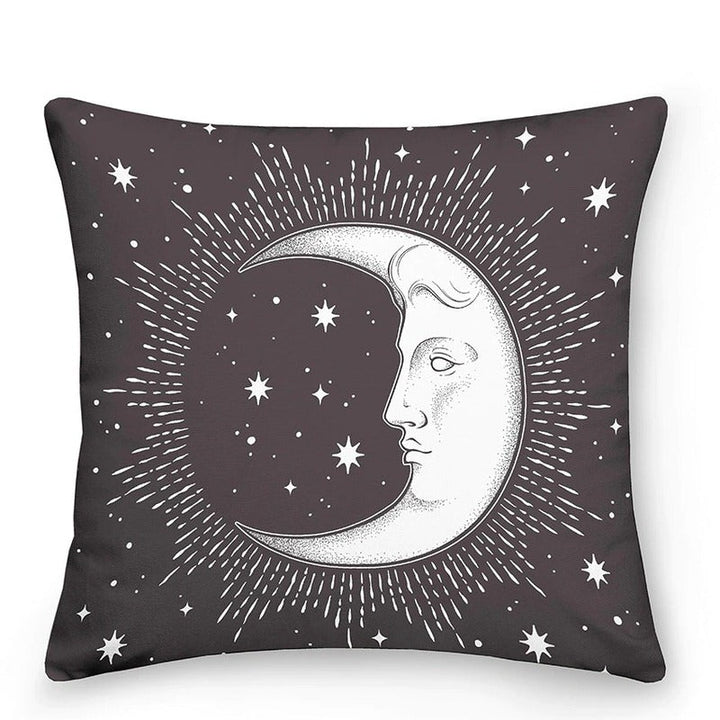 Decorative cushions with Sun and Moon in Astrological Style