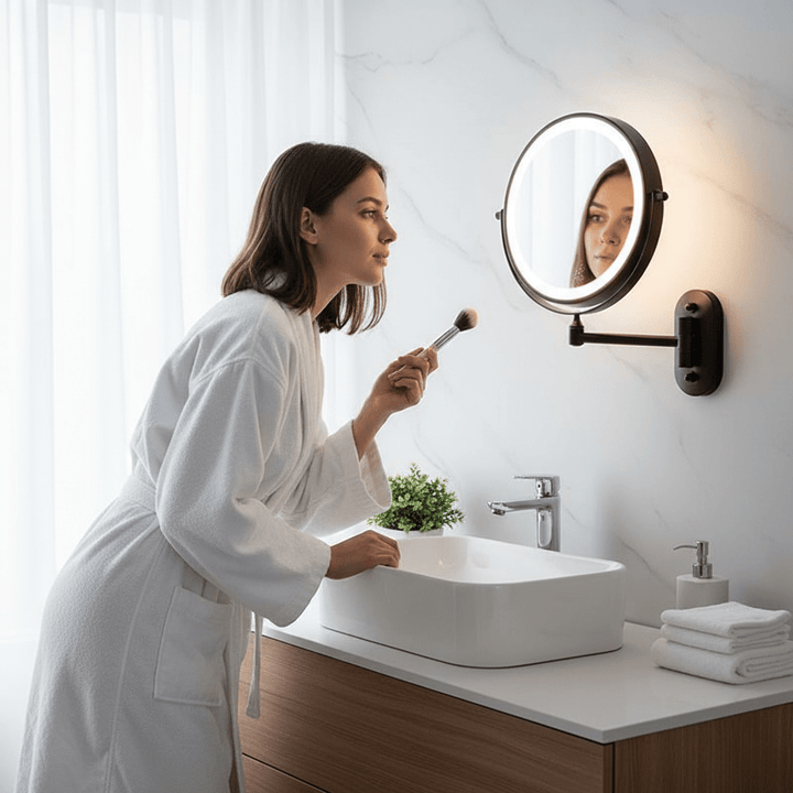 Rechargeable LED Magnifying Mirror with Touch Control