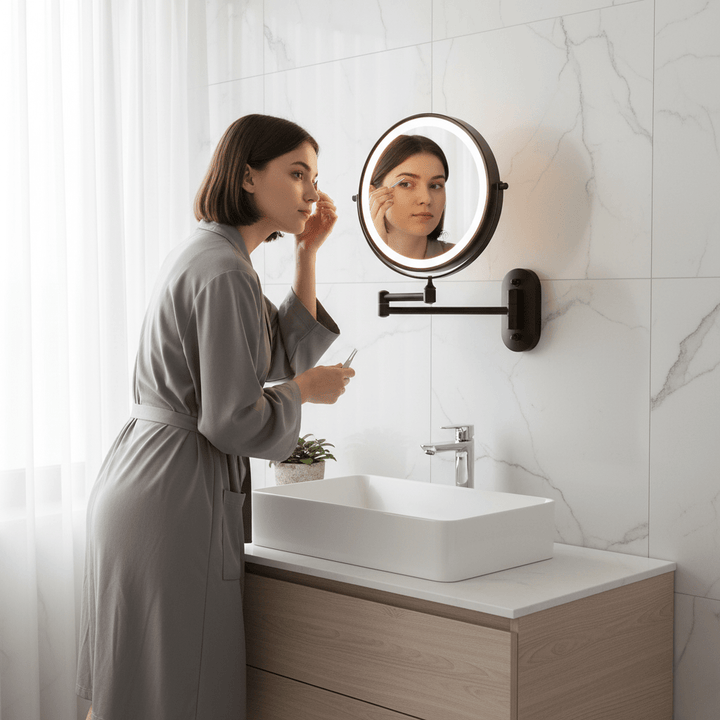 Rechargeable LED Magnifying Mirror with Touch Control