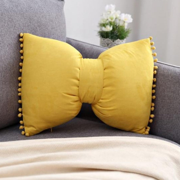 Bow-shaped Decorative Cushion as Decorative Accent