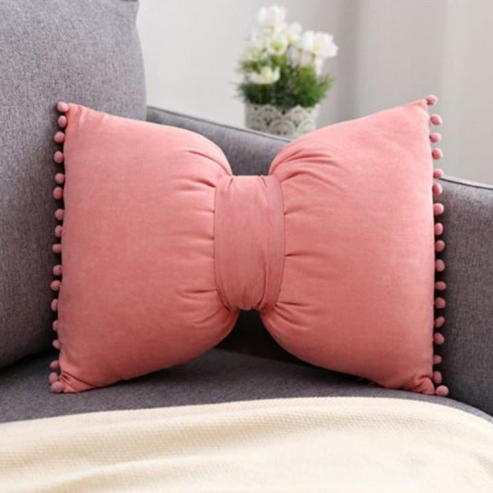 Bow-shaped Decorative Cushion as Decorative Accent