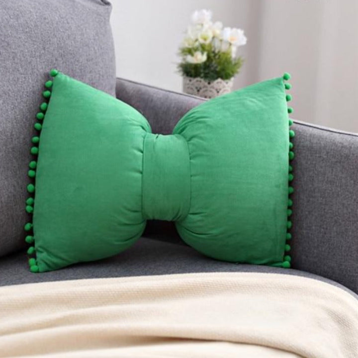 Bow-shaped Decorative Cushion as Decorative Accent