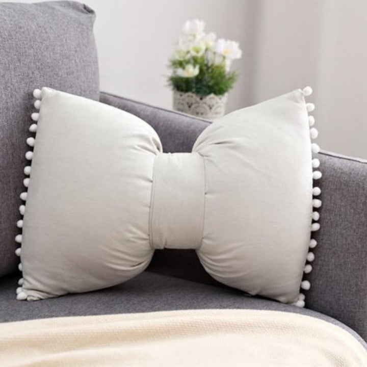 Bow-shaped Decorative Cushion as Decorative Accent