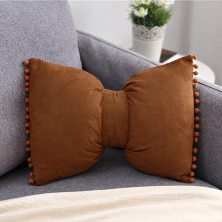 Bow-shaped Decorative Cushion as Decorative Accent