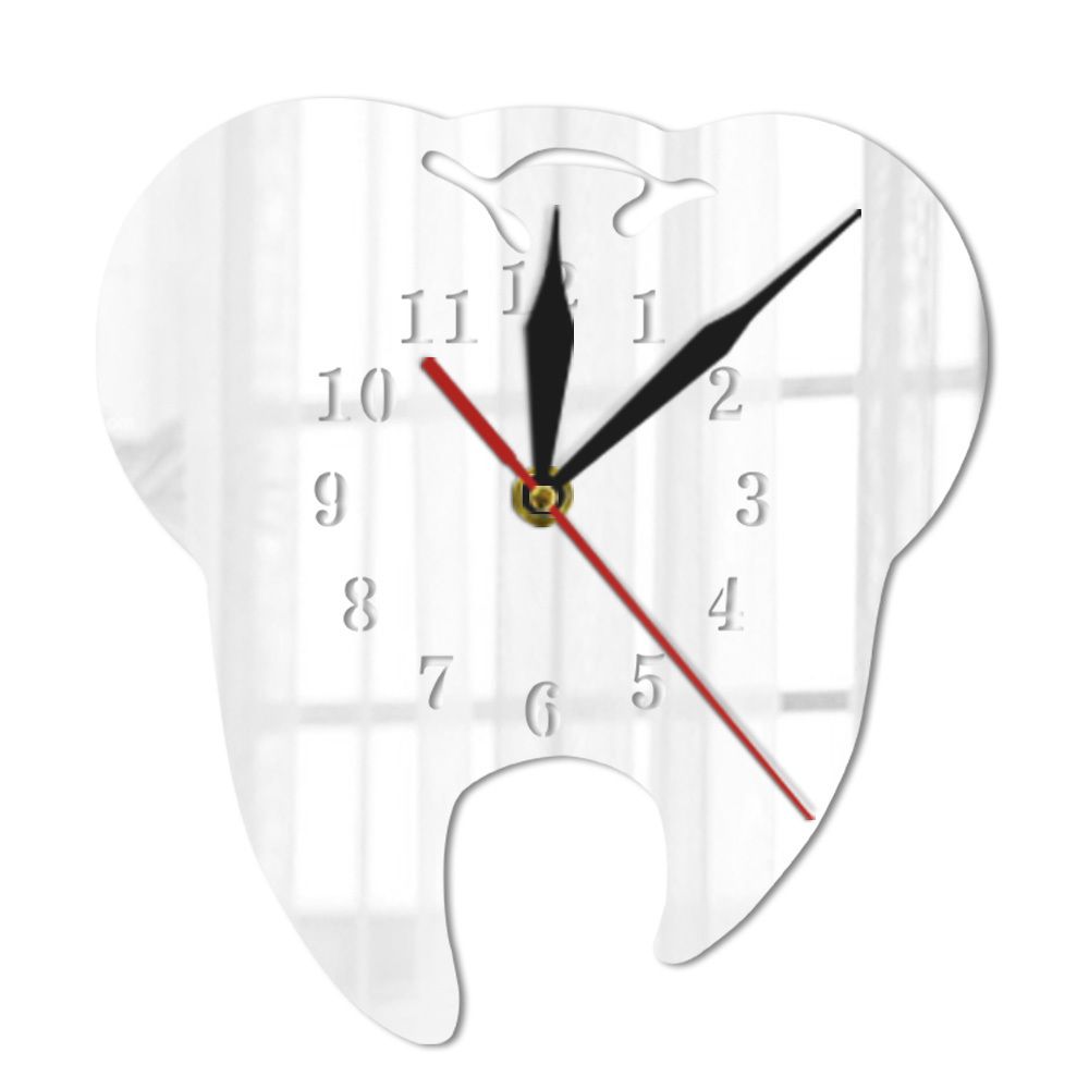 Mirror Wall Clock for Dental Hygiene