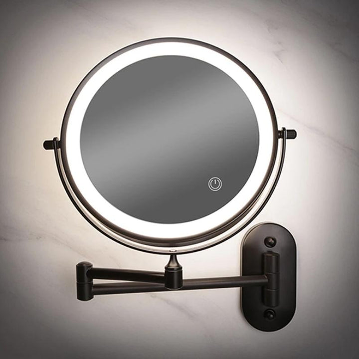 LED Wall-Mounted Bathroom Mirror with Magnification