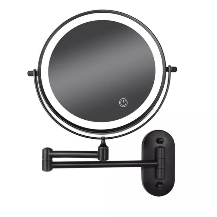 LED Wall-Mounted Bathroom Mirror with Magnification