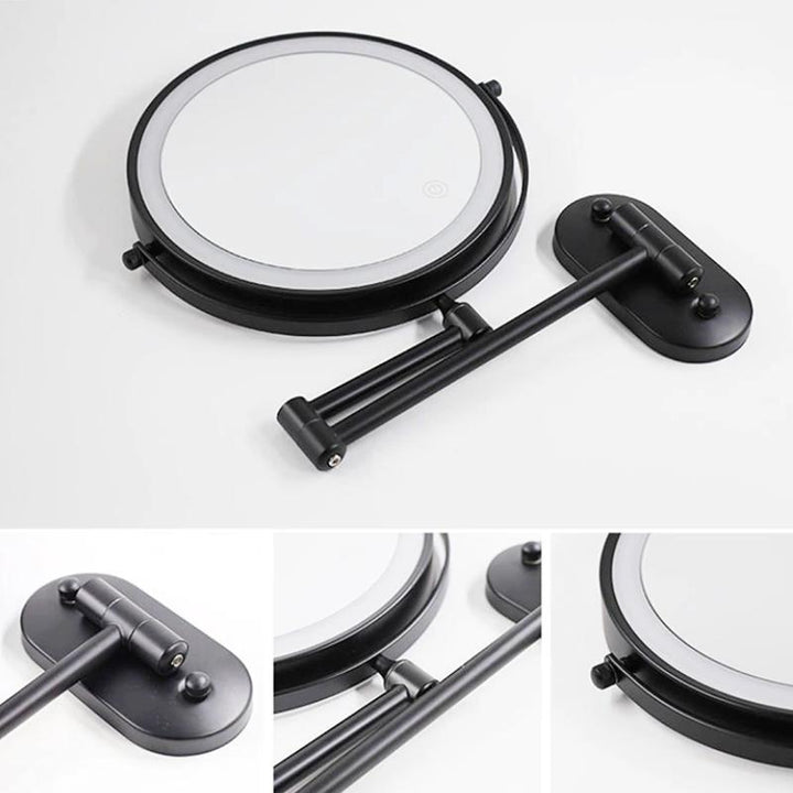 LED Wall-Mounted Bathroom Mirror with Magnification