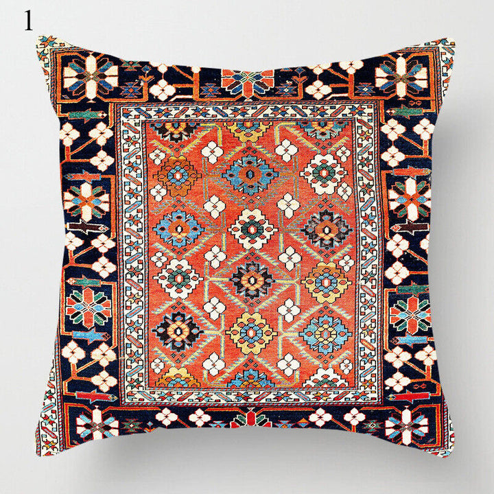 Ethnic Boho Mandala Print Linen Throw Pillow Case Sofa Cushion Cover Home Decor#